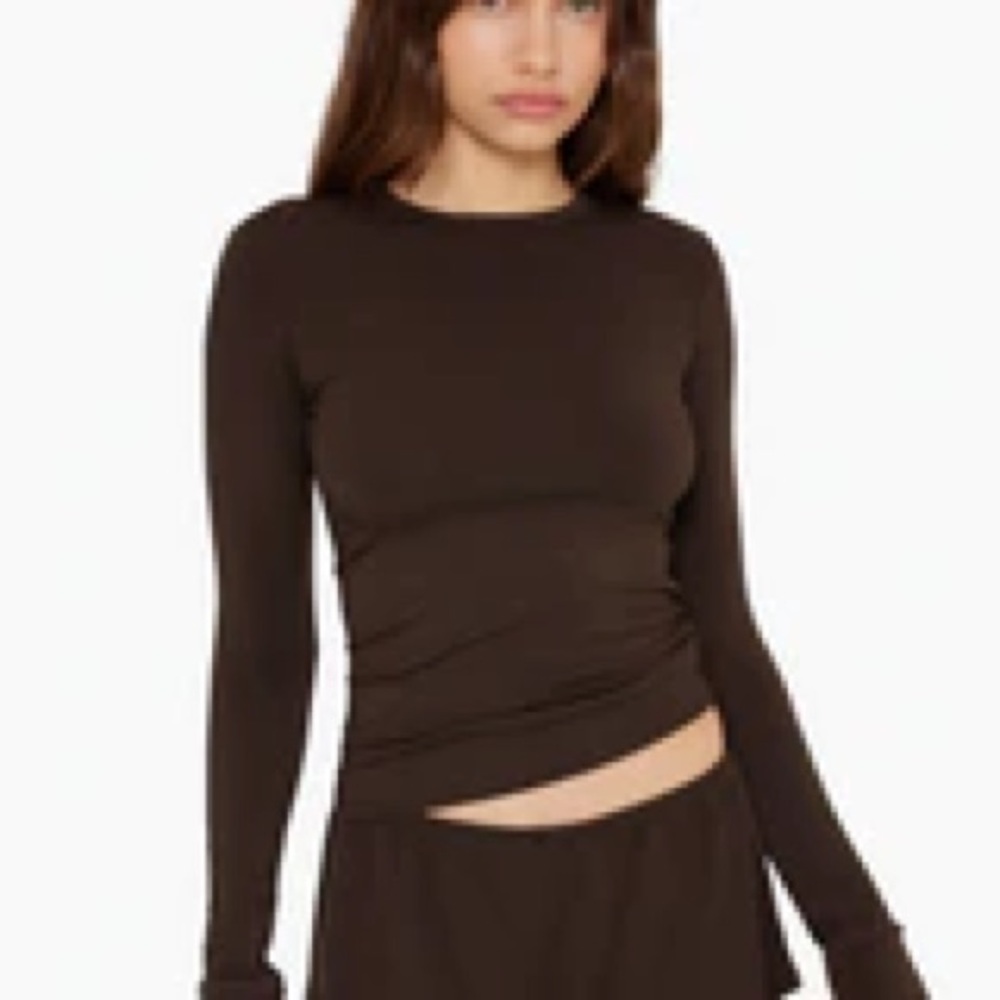 Set Active SLEEP JERSEY FITTED LONG SLEEVE - ESPRESSO